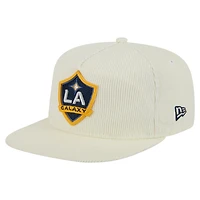 Men's New Era  Cream LA Galaxy 2025 Kickoff Snapback Golfer Hat