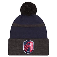 Men's New Era  Red St. Louis City SC 2025 Kickoff Cuffed Knit Hat with Pom