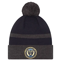  New Era  Navy Philadelphia Union 2025 Kickoff Cuffed Knit Hat with Pom