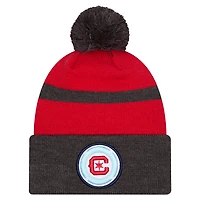 Men's New Era  Black Chicago Fire 2025 Kickoff Cuffed Knit Hat with Pom