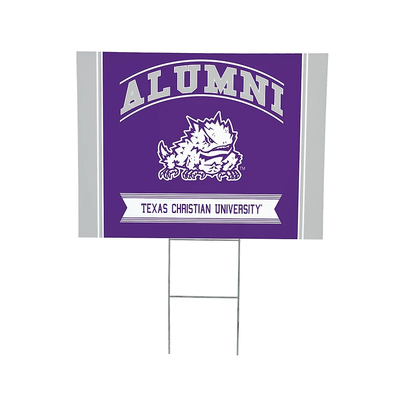 TCU Horned Frogs 18" x 24" Alumni Outdoor Yard Sign