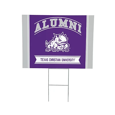 TCU Horned Frogs 18" x 24" Alumni Outdoor Yard Sign