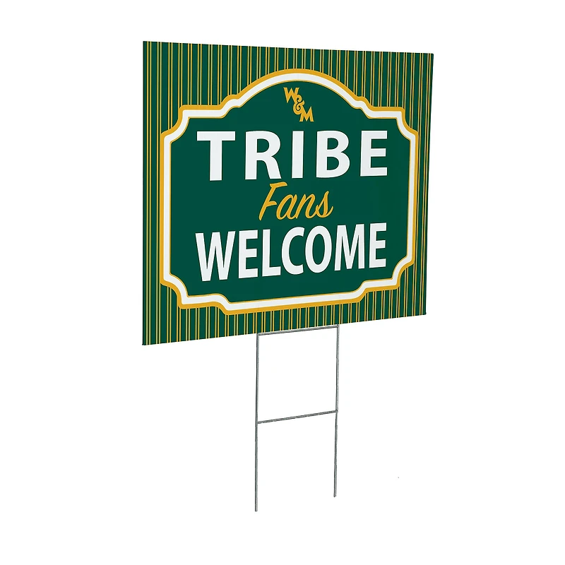 William & Mary Tribe 18" x 24" Fans Welcome Outdoor Yard Sign