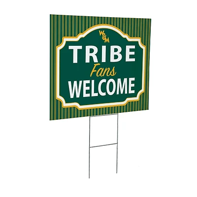 William & Mary Tribe 18" x 24" Fans Welcome Outdoor Yard Sign