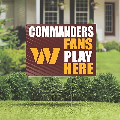 Washington Commanders 18" x 24" Fans Welcome Outdoor Yard Sign
