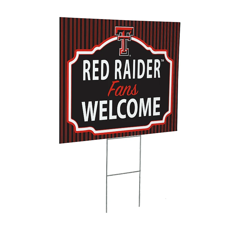 Texas Tech Red Raiders 18" x 24" Fans Welcome Outdoor Yard Sign