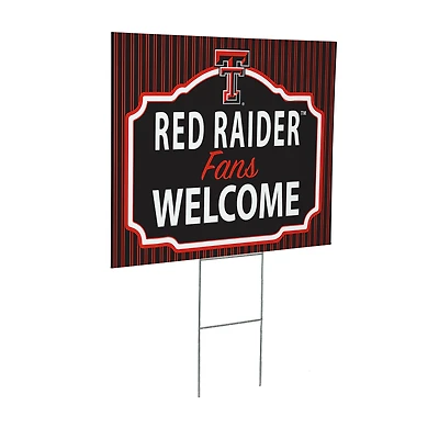 Texas Tech Red Raiders 18" x 24" Fans Welcome Outdoor Yard Sign