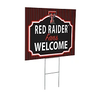 Texas Tech Red Raiders 18" x 24" Fans Welcome Outdoor Yard Sign