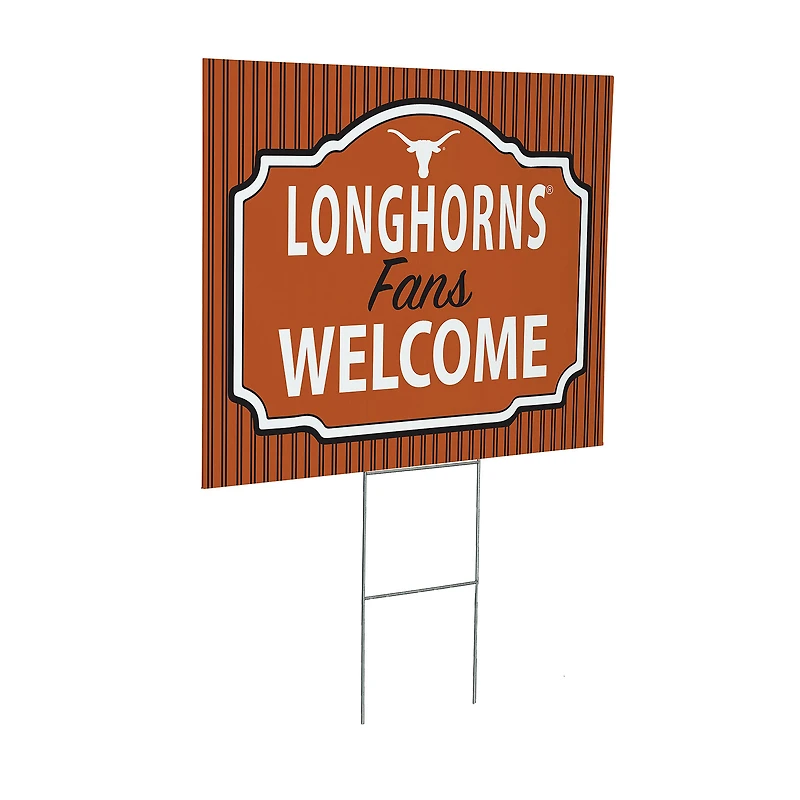 Texas Longhorns 18" x 24" Fans Welcome Outdoor Yard Sign