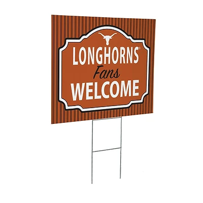Texas Longhorns 18" x 24" Fans Welcome Outdoor Yard Sign