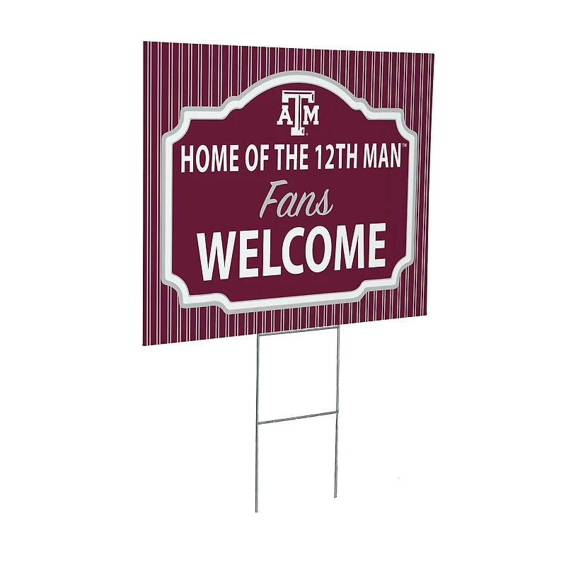 Texas A&M Aggies 18" x 24" Fans Welcome Outdoor Yard Sign