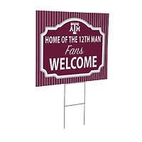 Texas A&M Aggies 18" x 24" Fans Welcome Outdoor Yard Sign