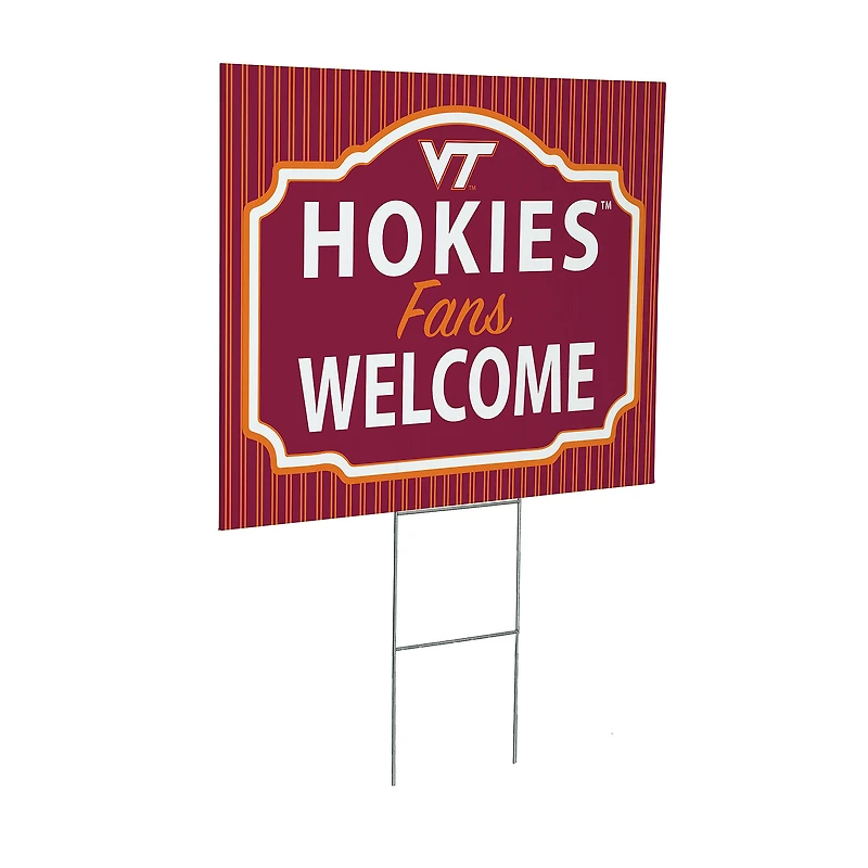 Virginia Tech Hokies 18" x 24" Fans Welcome Outdoor Yard Sign