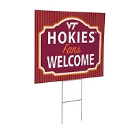Virginia Tech Hokies 18" x 24" Fans Welcome Outdoor Yard Sign