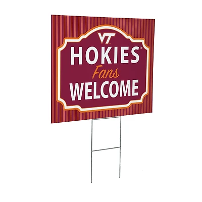 Virginia Tech Hokies 18" x 24" Fans Welcome Outdoor Yard Sign