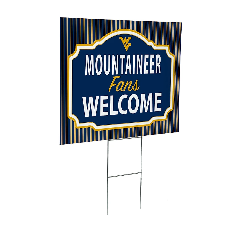 West Virginia Mountaineers 18" x 24" Fans Welcome Outdoor Yard Sign