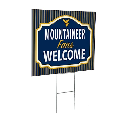 West Virginia Mountaineers 18" x 24" Fans Welcome Outdoor Yard Sign