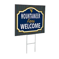 West Virginia Mountaineers 18" x 24" Fans Welcome Outdoor Yard Sign