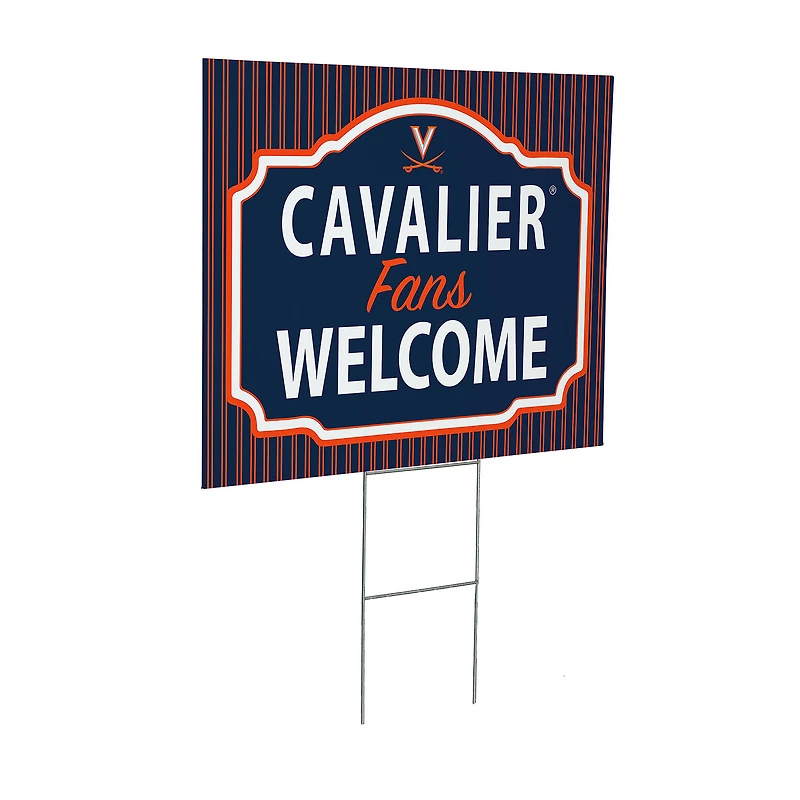 Virginia Cavaliers 18" x 24" Fans Welcome Outdoor Yard Sign