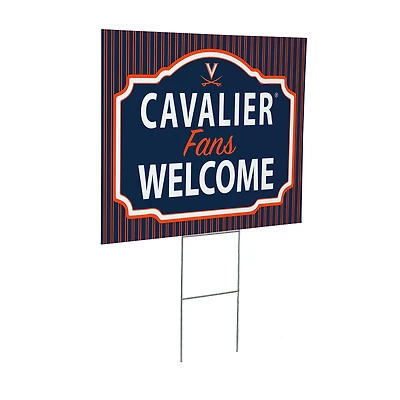 Virginia Cavaliers 18" x 24" Fans Welcome Outdoor Yard Sign
