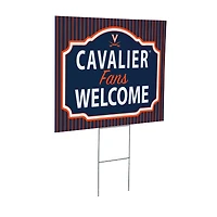 Virginia Cavaliers 18" x 24" Fans Welcome Outdoor Yard Sign