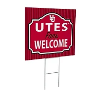 Utah Utes 18" x 24" Fans Welcome Outdoor Yard Sign