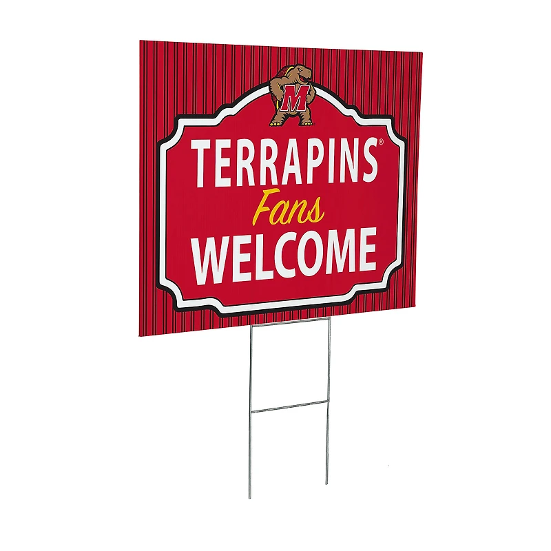 Maryland Terrapins 18" x 24" Fans Welcome Outdoor Yard Sign