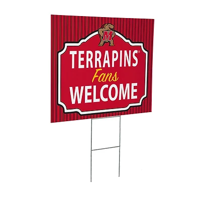 Maryland Terrapins 18" x 24" Fans Welcome Outdoor Yard Sign