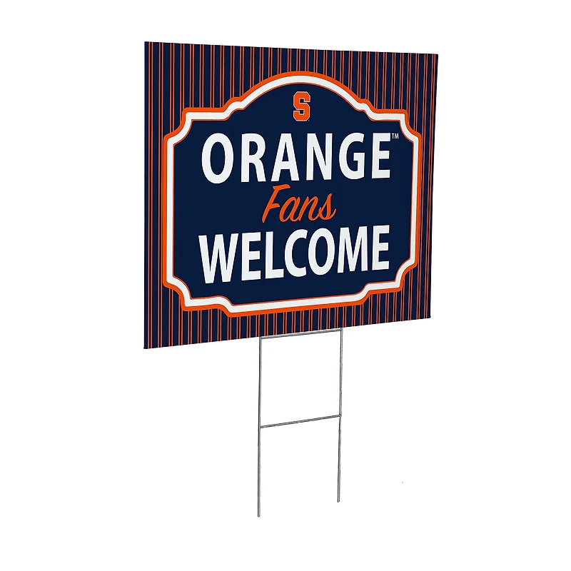 Syracuse Orange 18" x 24" Fans Welcome Outdoor Yard Sign