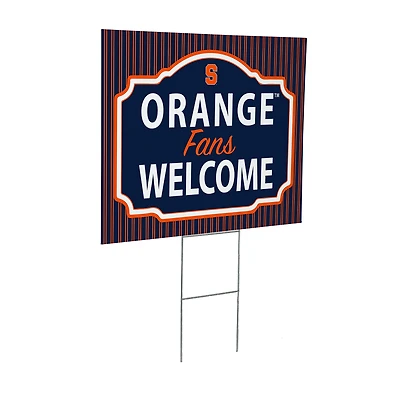 Syracuse Orange 18" x 24" Fans Welcome Outdoor Yard Sign