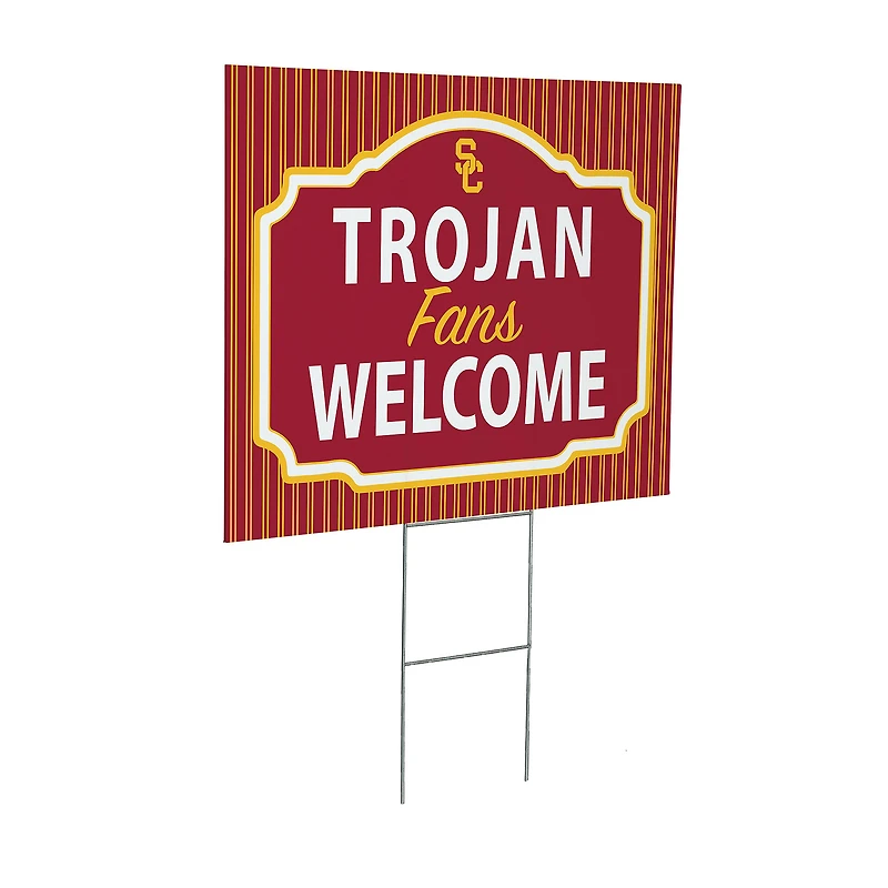 USC Trojans 18" x 24" Fans Welcome Outdoor Yard Sign