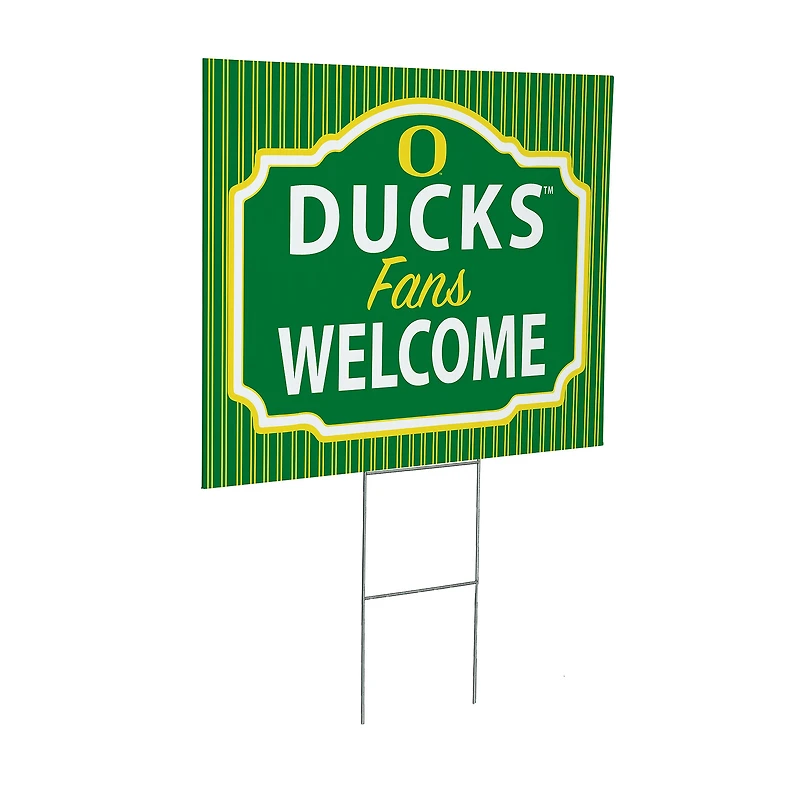 Oregon Ducks 18" x 24" Fans Welcome Outdoor Yard Sign