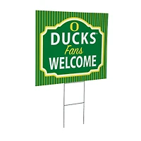 Oregon Ducks 18" x 24" Fans Welcome Outdoor Yard Sign