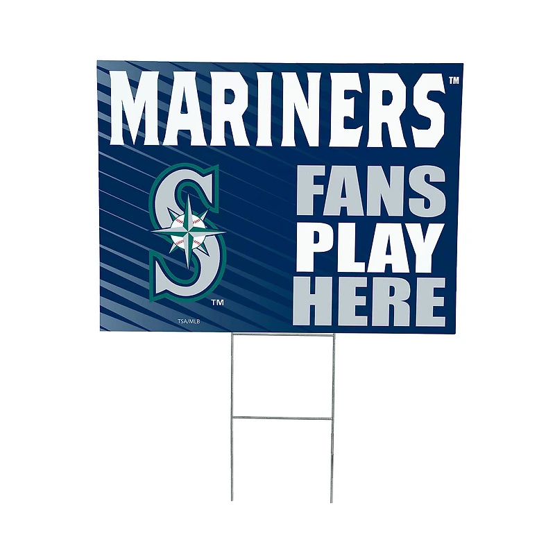 Seattle Mariners 18" x 24" Fans Welcome Outdoor Yard Sign