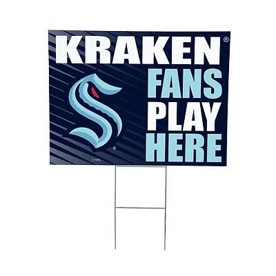 Seattle Kraken 18" x 24" Fans Welcome Outdoor Yard Sign