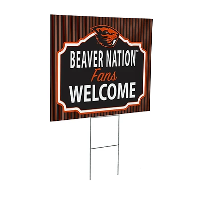 Oregon State Beavers 18" x 24" Fans Welcome Outdoor Yard Sign