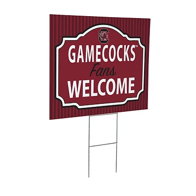 South Carolina Gamecocks 18" x 24" Fans Welcome Outdoor Yard Sign