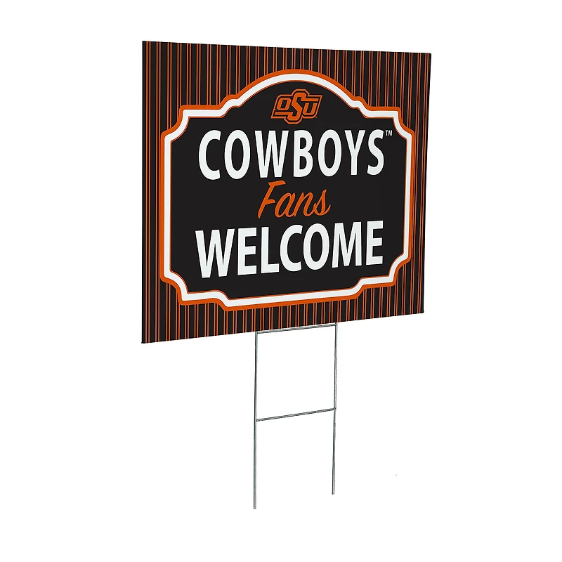 Oklahoma State Cowboys 18" x 24" Fans Welcome Outdoor Yard Sign