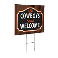 Oklahoma State Cowboys 18" x 24" Fans Welcome Outdoor Yard Sign