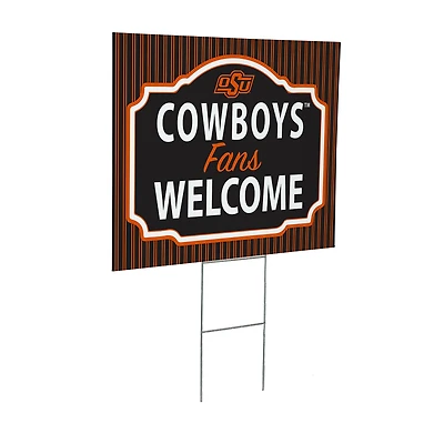 Oklahoma State Cowboys 18" x 24" Fans Welcome Outdoor Yard Sign