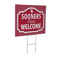 Oklahoma Sooners 18" x 24" Fans Welcome Outdoor Yard Sign