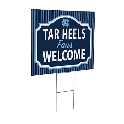 North Carolina Tar Heels 18" x 24" Fans Welcome Outdoor Yard Sign