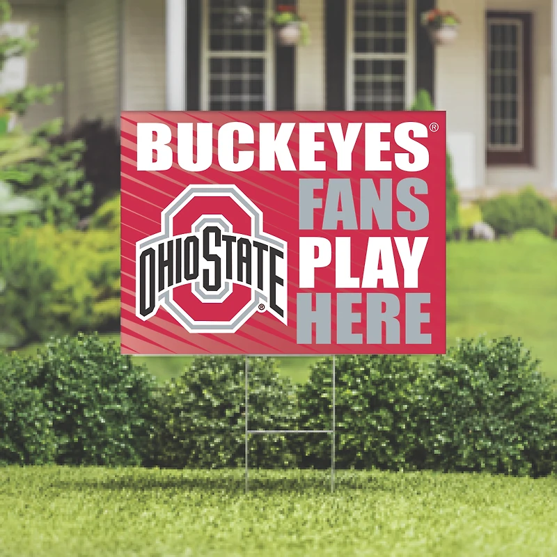Ohio State Buckeyes 18" x 24" Fans Welcome Outdoor Yard Sign