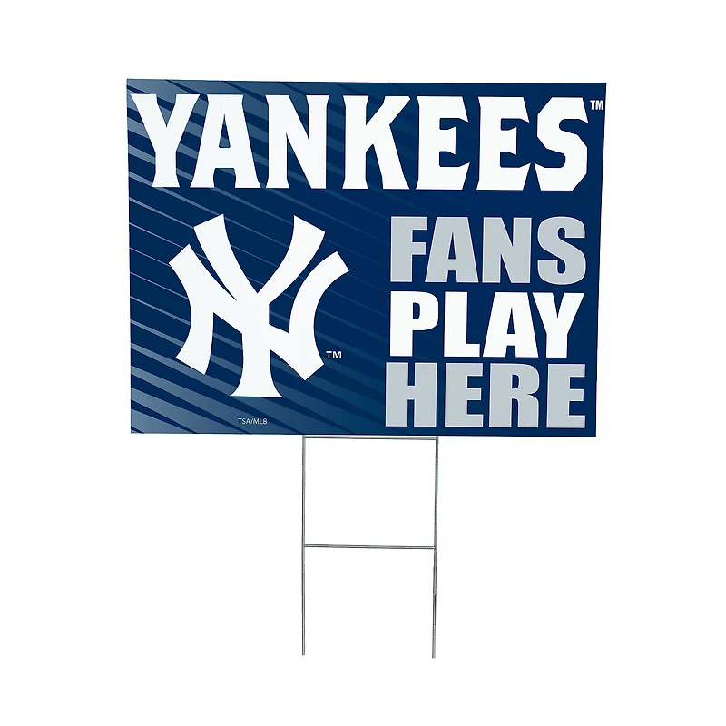 New York Yankees 18" x 24" Fans Welcome Outdoor Yard Sign