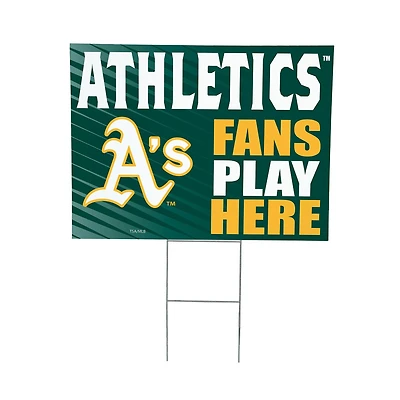 Athletics 18" x 24" Fans Welcome Outdoor Yard Sign