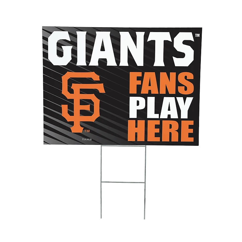 San Francisco Giants 18" x 24" Fans Welcome Outdoor Yard Sign