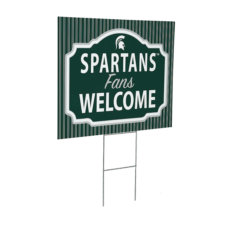 Michigan State Spartans 18" x 24" Fans Welcome Outdoor Yard Sign