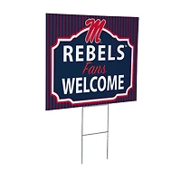 Ole Miss Rebels 18" x 24" Fans Welcome Outdoor Yard Sign