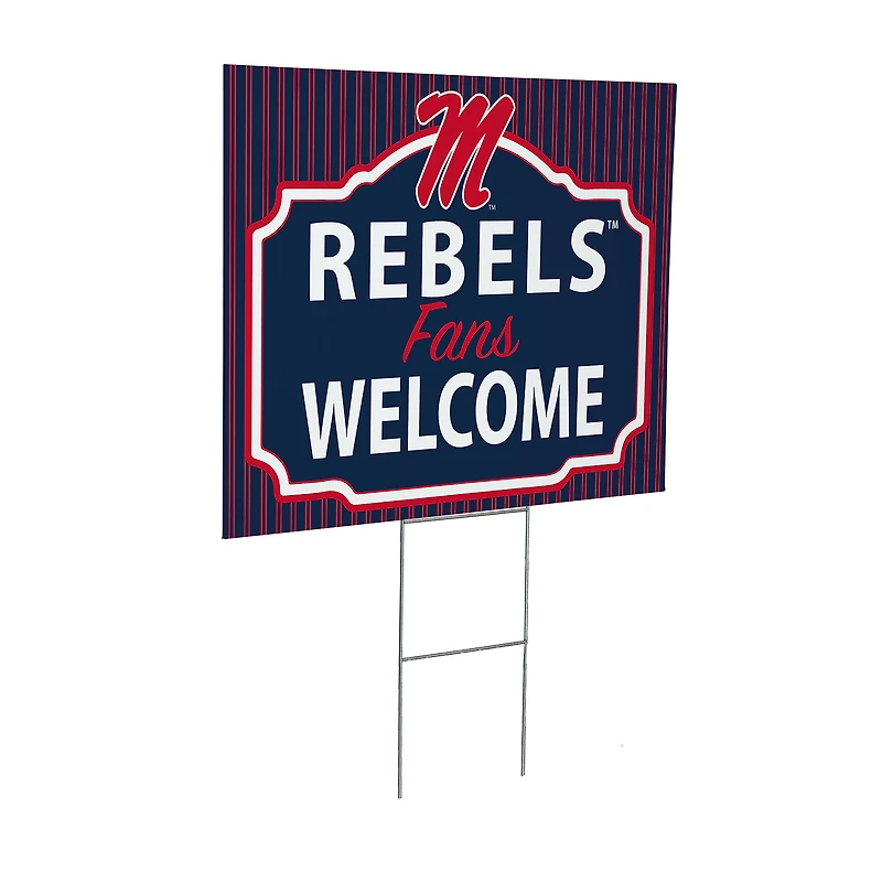 Ole Miss Rebels 18" x 24" Fans Welcome Outdoor Yard Sign