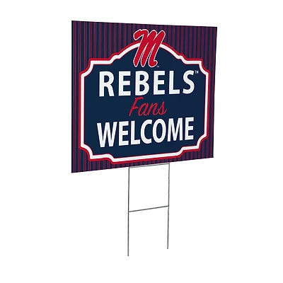 Ole Miss Rebels 18" x 24" Fans Welcome Outdoor Yard Sign
